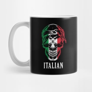 Italy Flag Skull - Cool Italian Culture Grunge Mug